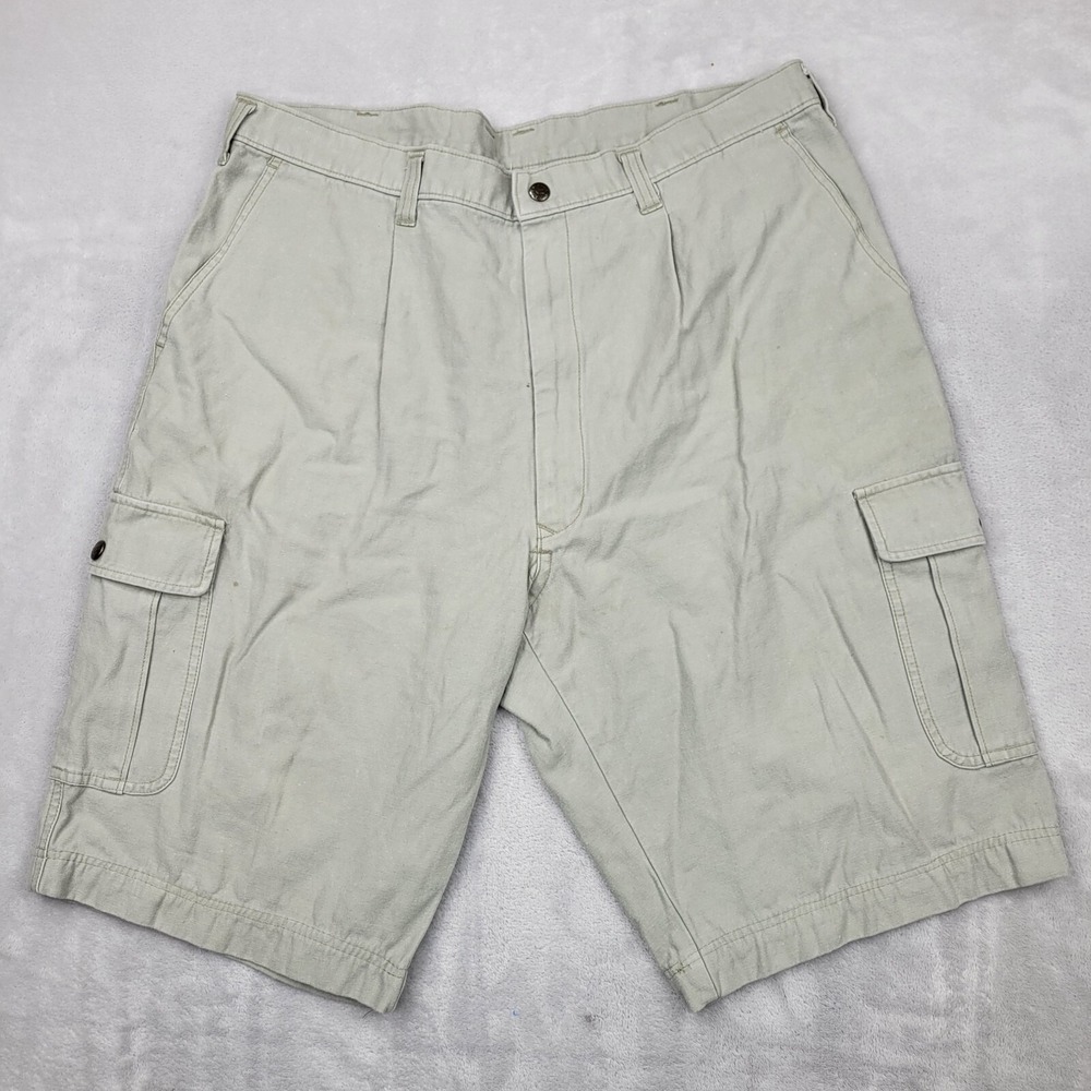 World Island Shorts Men 36 Cargo‎ Khaki Chino Work Utility Field Canvas Adult XL